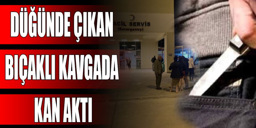 Düğünde çıkan bıçaklı kavgada kan aktı