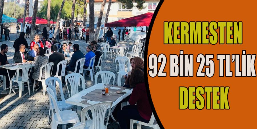 KERMESTEN 92 BİN 25 TL’LİK DESTEK