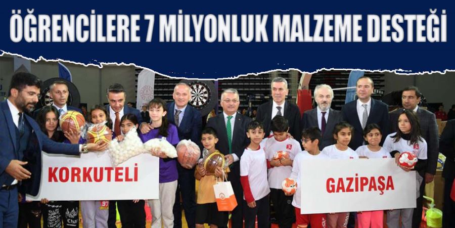 ÖĞRENCİLERE 7 MİLYONLUK MALZEME DESTEĞİ