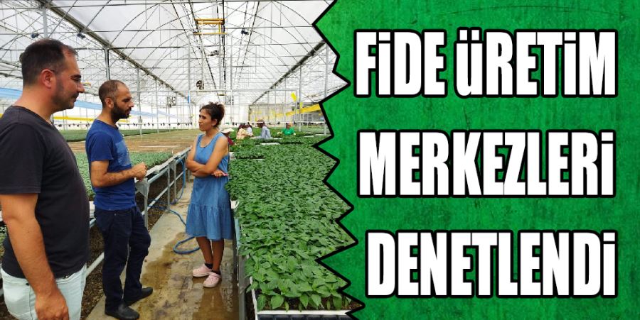 FİDE ÜRETİM MERKEZLERİ DENETLENDİ