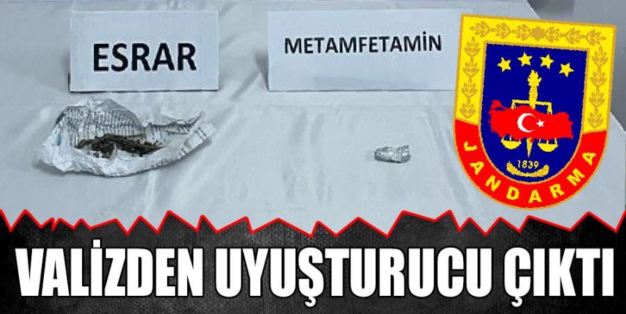 VALİZDEN UYUŞTURUCU ÇIKTI