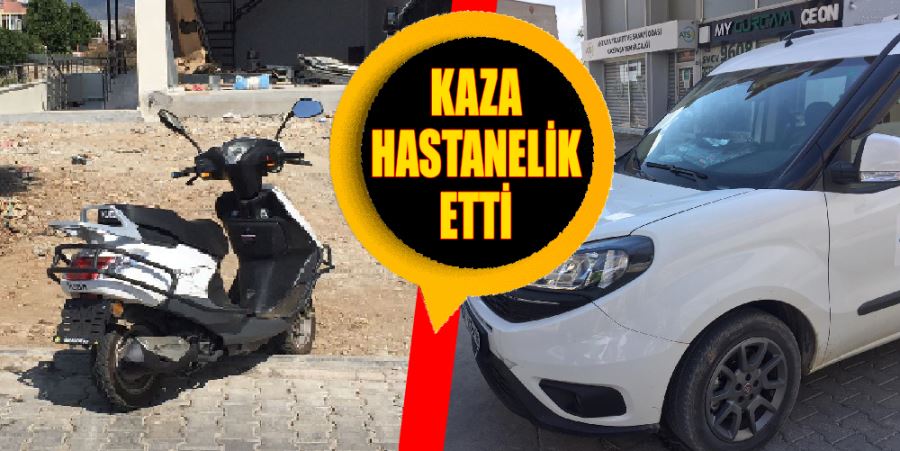 PLAKASIZ MOTOSİKLETLE KAZA YAPTI