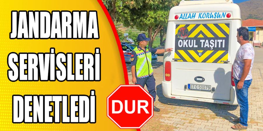 JANDARMA OKUL SERVİSLERİNİ DENETLEDİ