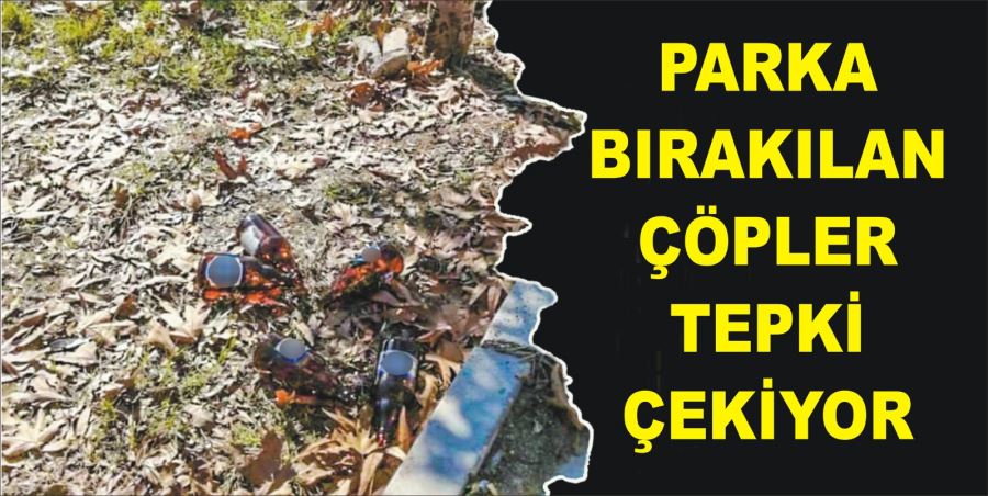 PARKA BIRAKILAN ÇÖPLER TEPKİ ÇEKİYOR