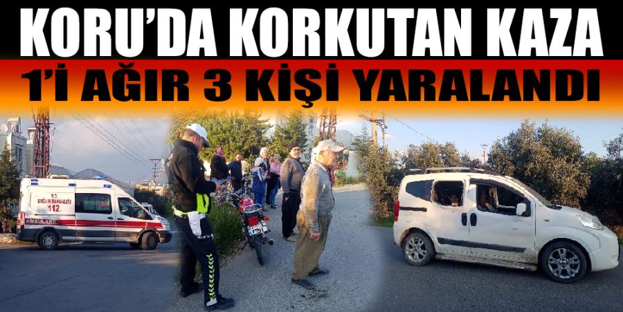 KAZADA 3 KİŞİ HASTANELİK OLDU