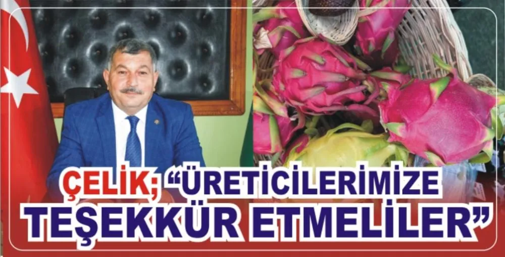 ÇELİK: “ÜRETİCİLERİMİZE TEŞEKKÜR ETMELİLER”