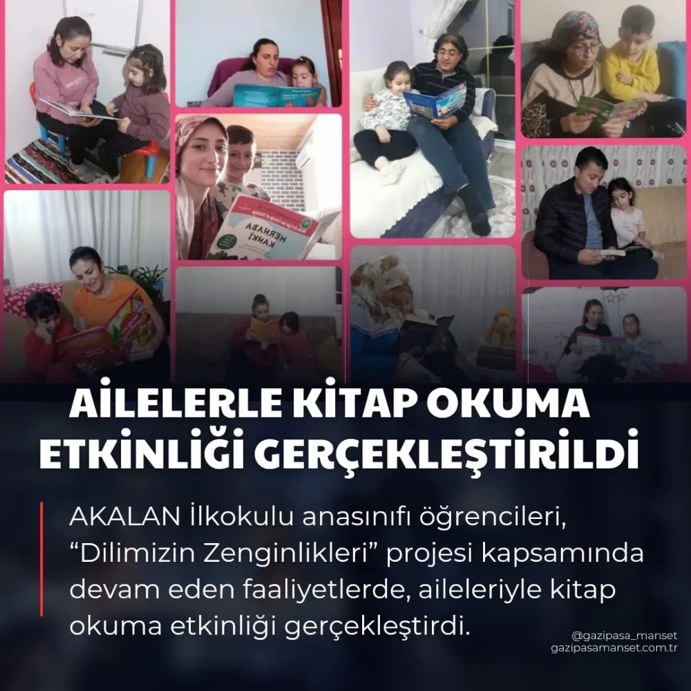 AİLELERLE KİTAP OKUMA ETKİNLİĞİ GERÇEKLEŞTİRİLDİ