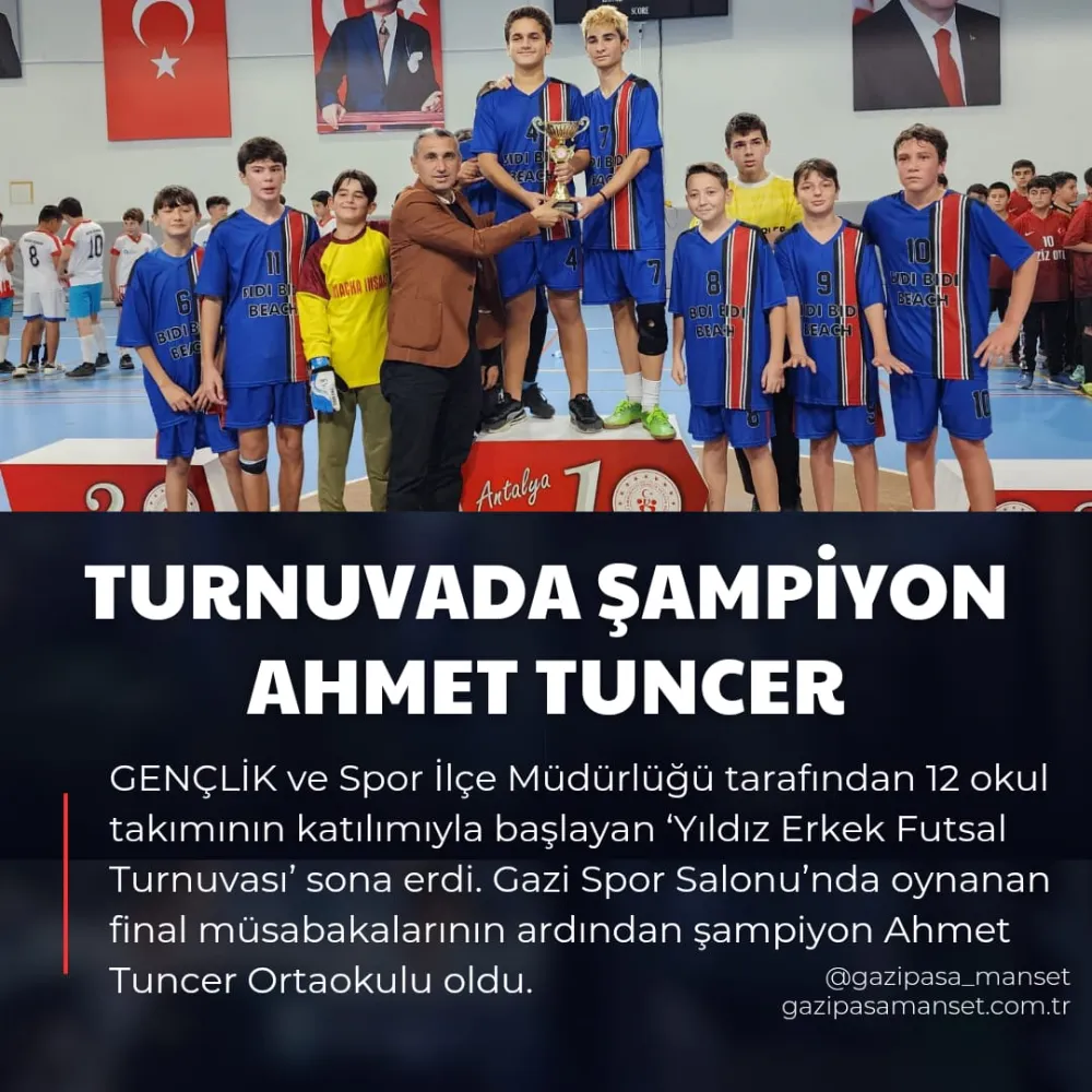 TURNUVADA ŞAMPİYON AHMET TUNCER