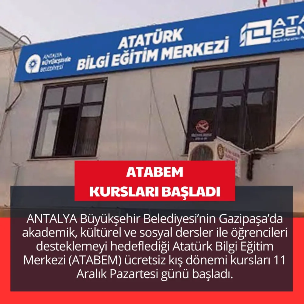 ATABEM KURSLARI BAŞLADI