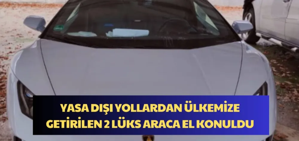 YASA DIŞI YOLLARDAN ÜLKEMİZE GETİRİLEN 2 LÜKS ARACA EL KONULDU