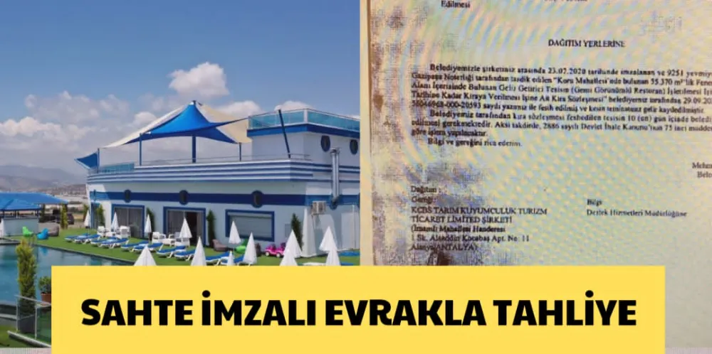 SAHTE İMZALI EVRAKLA TAHLİYE