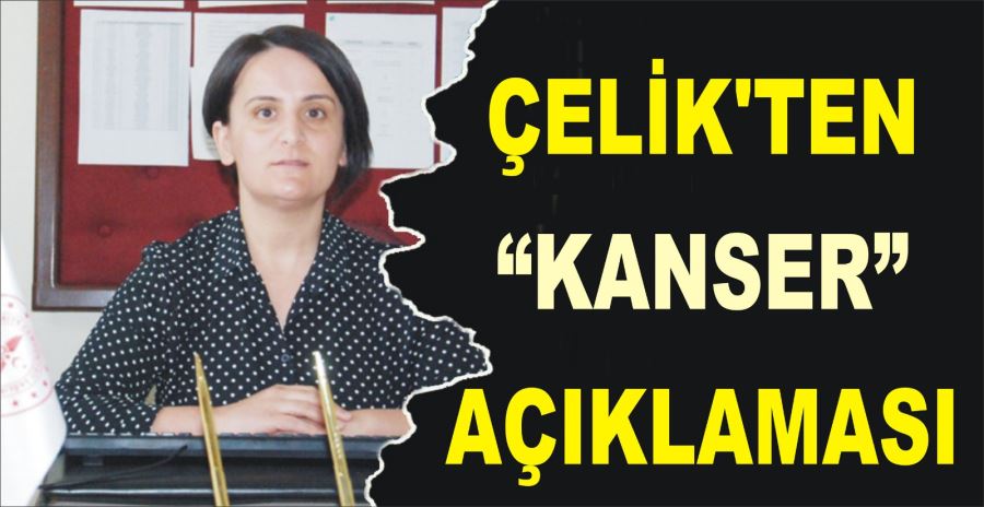 ÇELİK’TEN “KANSER” AÇIKLAMASI