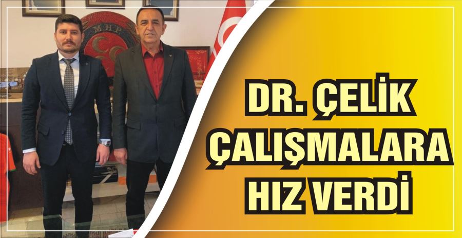 DR. ÇELİK ÇALIŞMALARA HIZ VERDİ