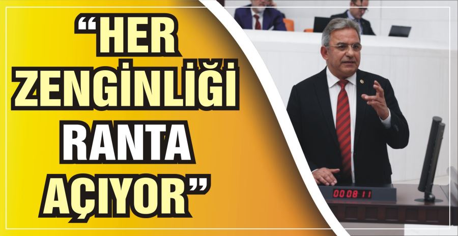 “HER ZENGİNLİĞİ RANTA AÇIYOR”