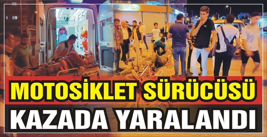 Motosiklet sürücüsü kazada yaralandı