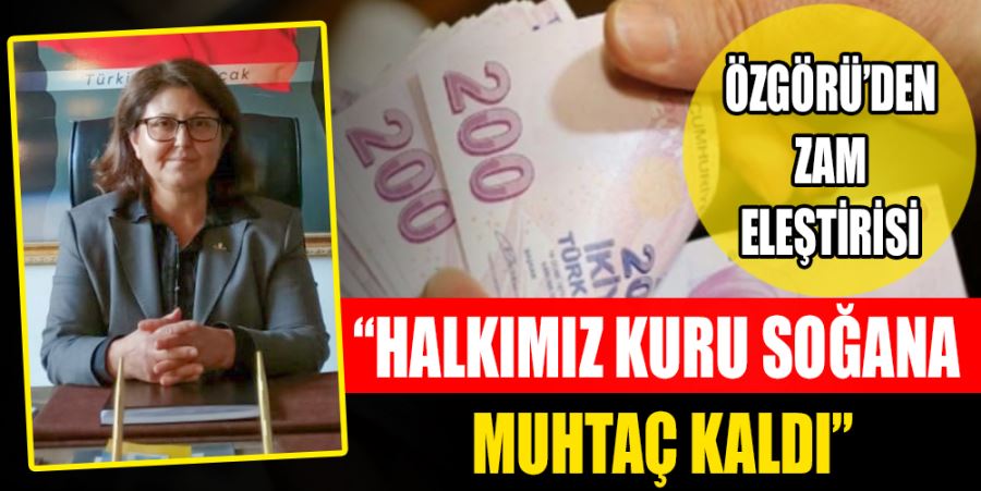 “HALKIMIZ KURU SOĞANA MUHTAÇ KALDI”