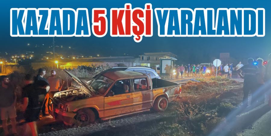 MACAR’DAKİ KAZADA 5 KİŞİ YARALANDI