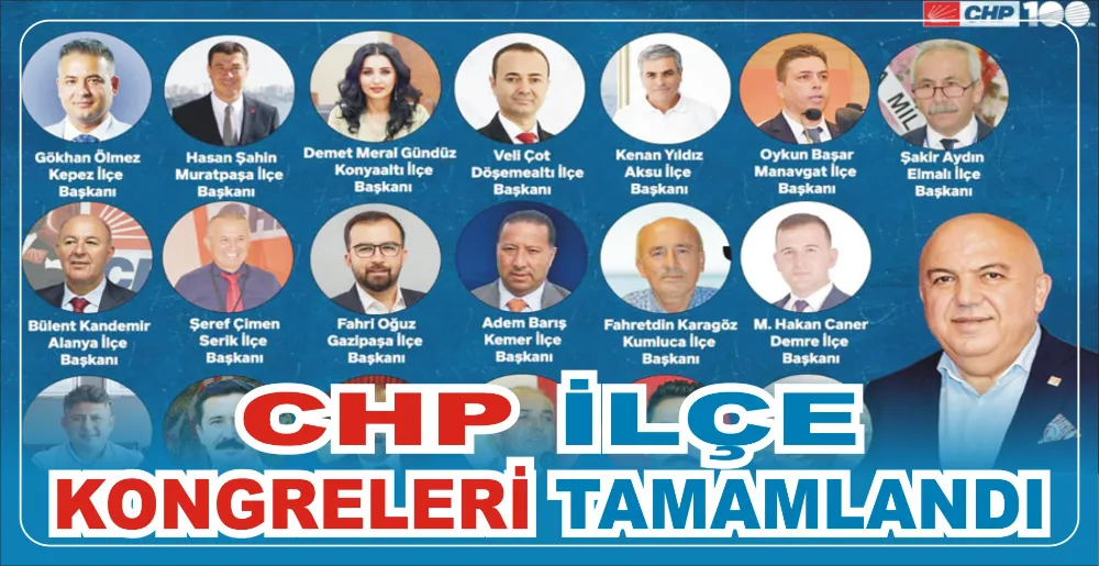 CHP İLÇE KONGRELERİ TAMAMLANDI