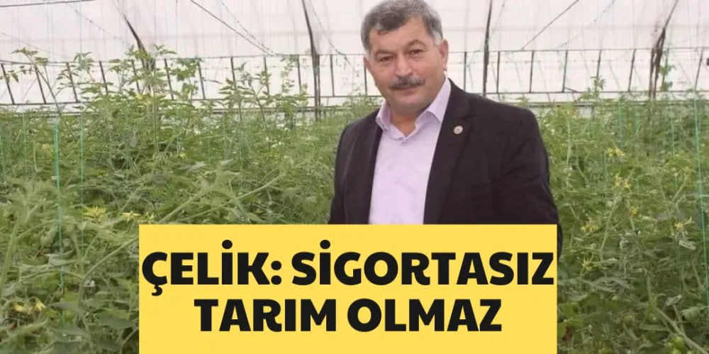 ÇELİK: SİGORTASIZ TARIM OLMAZ