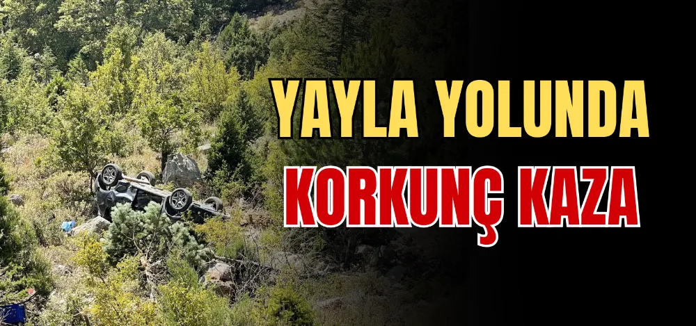 YAYLA YOLUNDA KORKUNÇ KAZA 