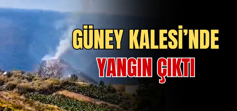 GÜNEY KALESİ’NDE YANGIN ÇIKTI 