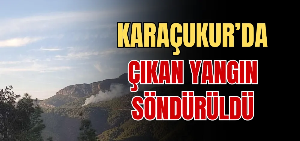 KARAÇUKUR’DA ÇIKAN YANGIN SÖNDÜRÜLDÜ 