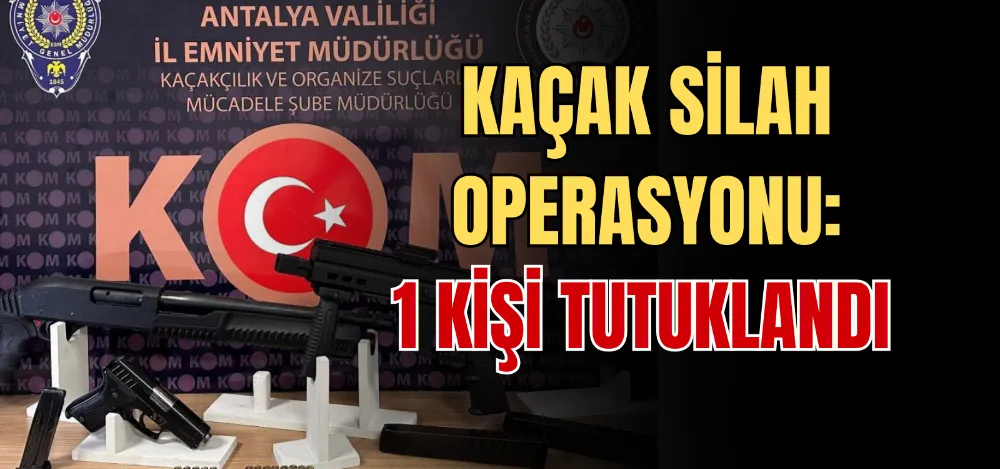 KAÇAK SİLAH OPERASYONU: 1 KİŞİ TUTUKLANDI 