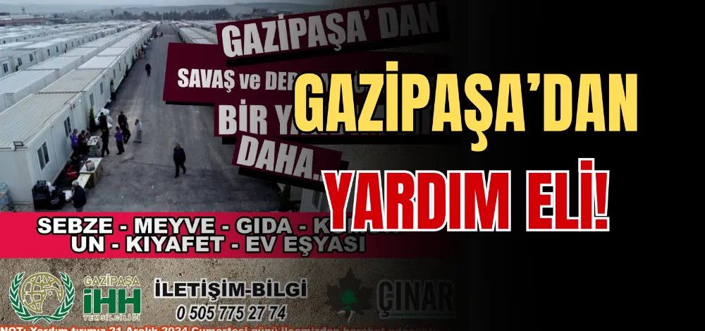 GAZİPAŞA’DAN YARDIM ELİ! 