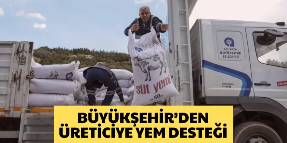 BÜYÜKŞEHİR’DEN ÜRETİCİYE YEM DESTEĞİ