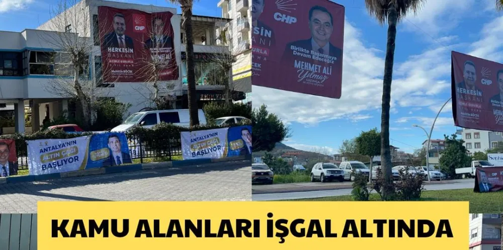 KAMU ALANLARI İŞGAL ALTINDA