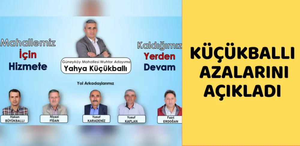 KÜÇÜKBALLI, AZALARINI AÇIKLADI