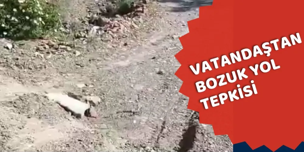 VATANDAŞTAN BOZUK YOL TEPKİSİ