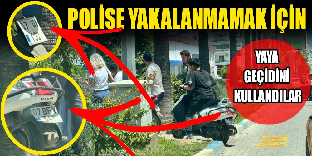 POLİSE YAKALANMAMAK İÇİN YAYA GEÇİDİNİ KULLANDILAR