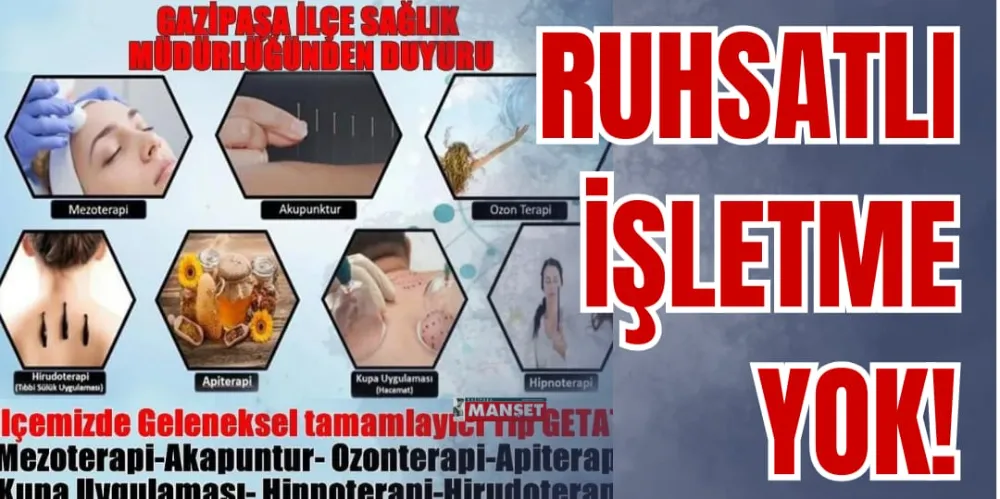 RUHSATLI İŞLETME YOK!