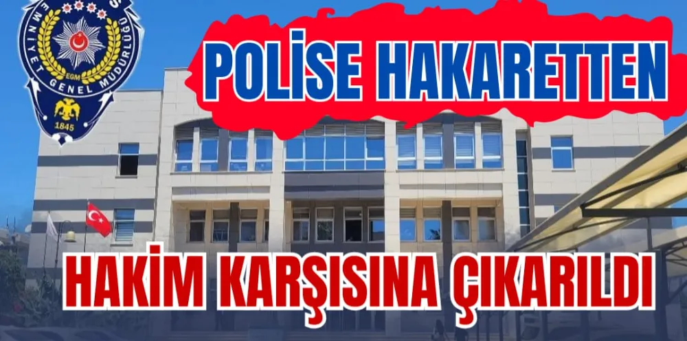 POLİSE HAKARETTEN HAKİM KARŞISINA ÇIKARILDI 