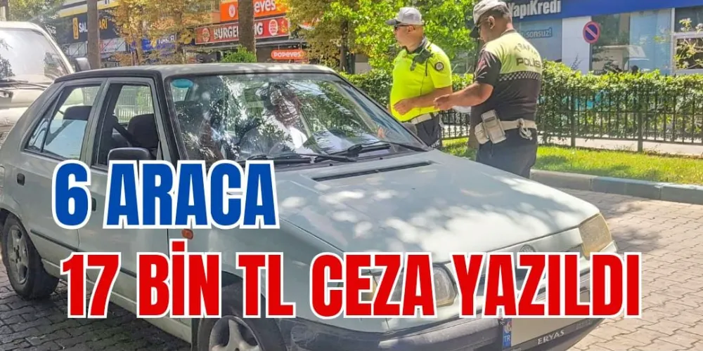 6 ARACA 17 BİN TL CEZA YAZILDI