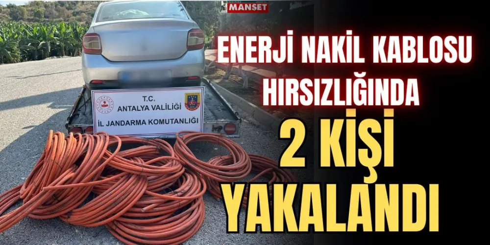 ENERJİ NAKİL KABLOSU HIRSIZLIĞINDA 2 KİŞİ YAKALANDI