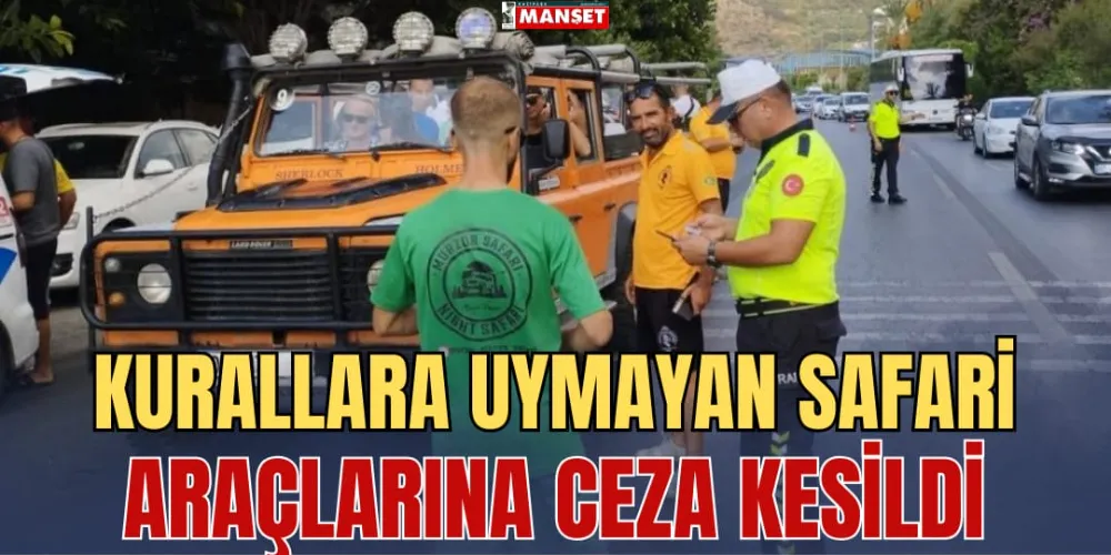 KURALLARA UYMAYAN SAFARİ ARAÇLARINA CEZA KESİLDİ