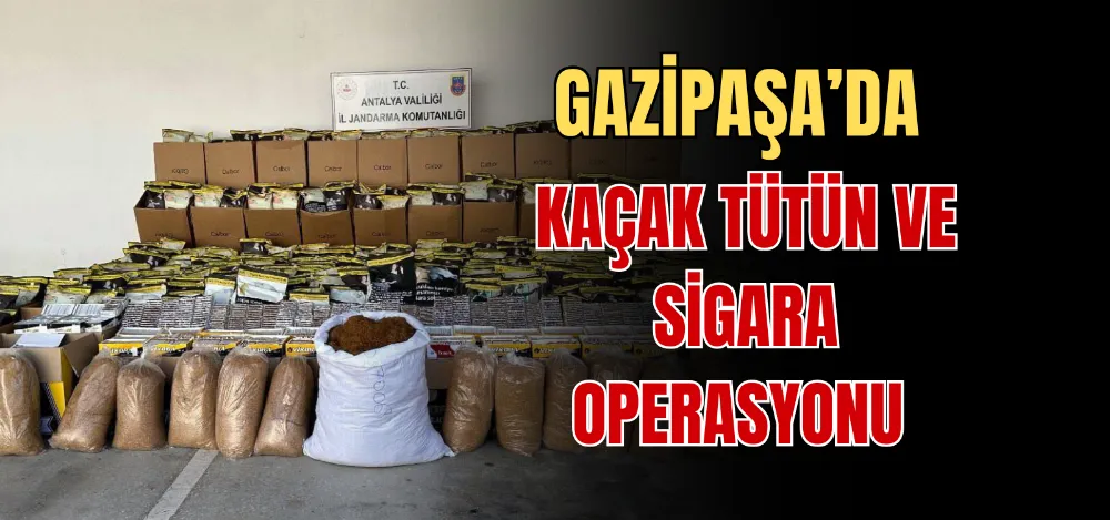 GAZİPAŞA’DA KAÇAK TÜTÜN VE SİGARA OPERASYONU 