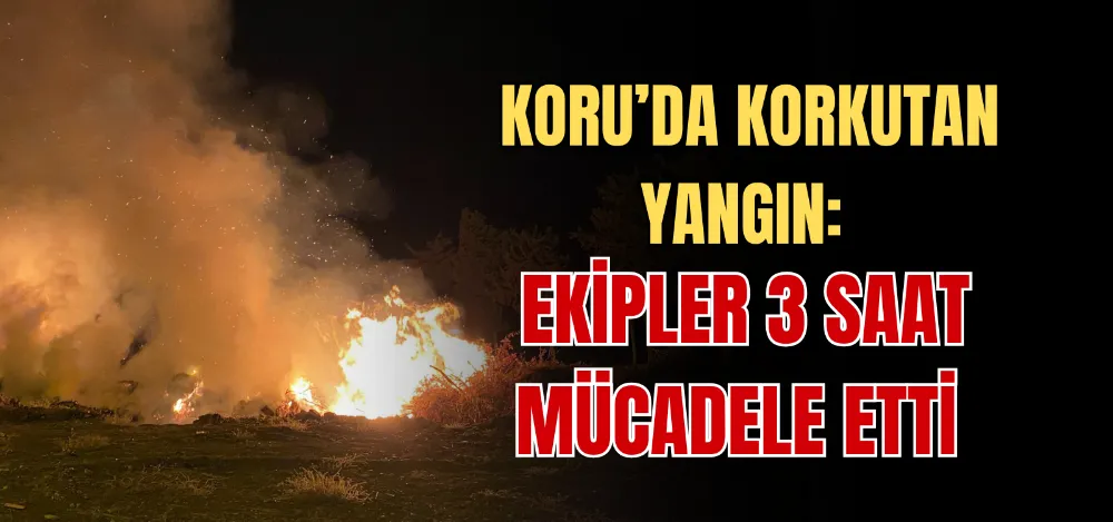 KORU’DA KORKUTAN YANGIN: EKİPLER 3 SAAT MÜCADELE ETTİ 