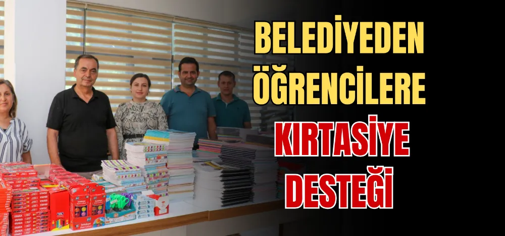 BELEDİYEDEN ÖĞRENCİLERE KIRTASİYE DESTEĞİ 