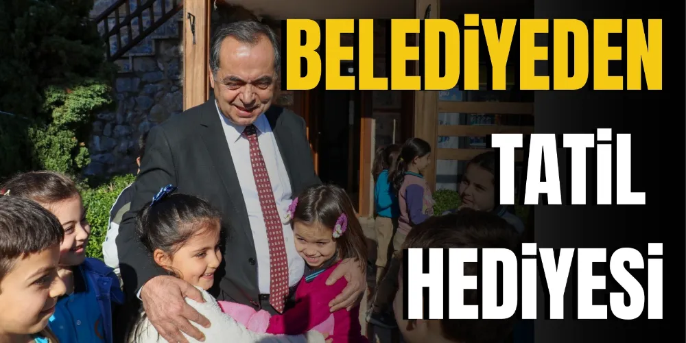 BELEDİYEDEN ÖĞRENCİLERE TATİL HEDİYESİ