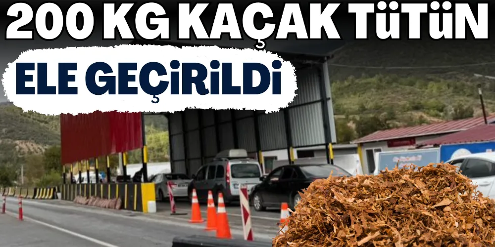 JANDARMA 200 KİLOGRAM KAÇAK TÜTÜN ELE GEÇİRDİ