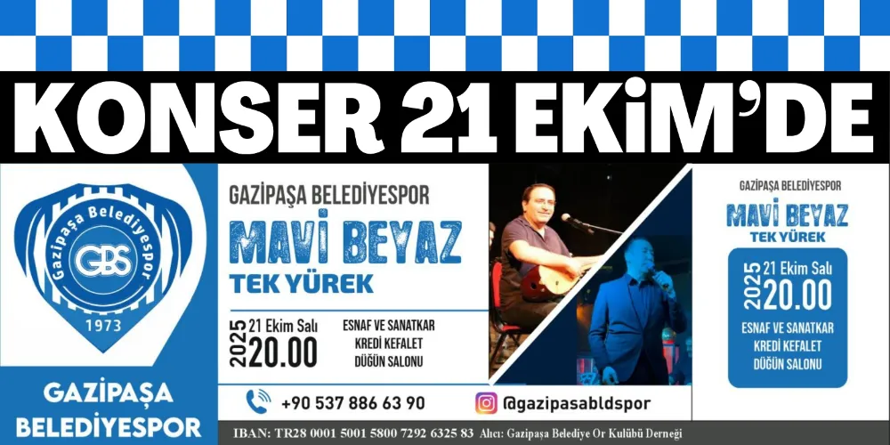 KONSER 21 EKİM’DE