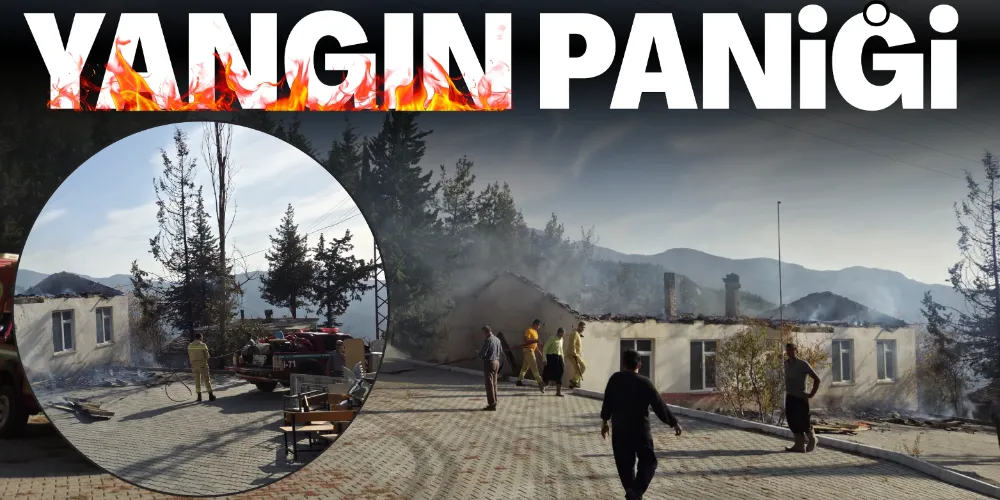 YENİGÜNEY’DE YANGIN PANİĞİ