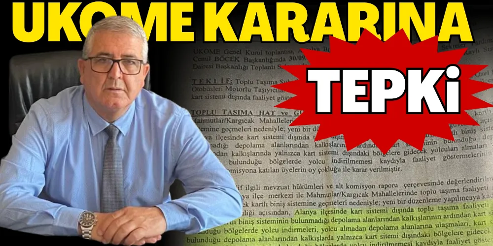 UKOME KARARINA TEPKİ