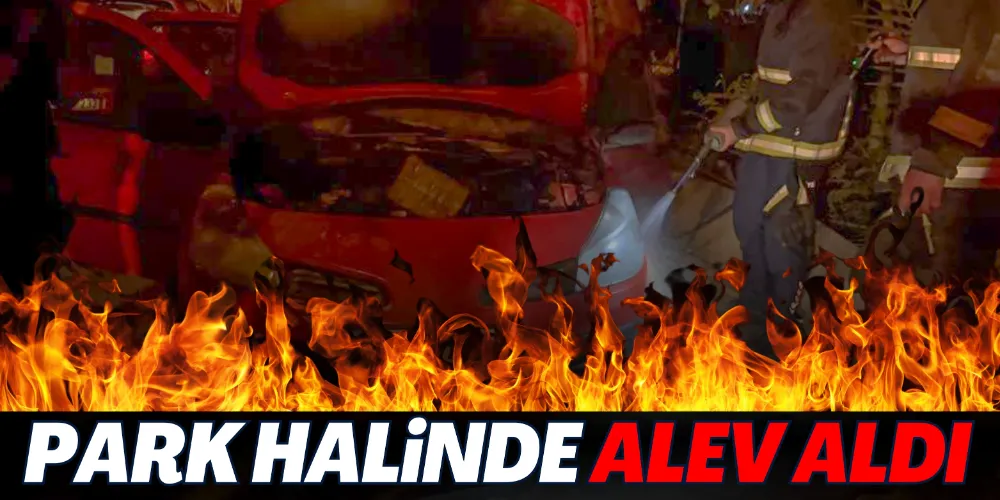 PARK HALİNDEKİ OTOMOBİL ALEV ALDI