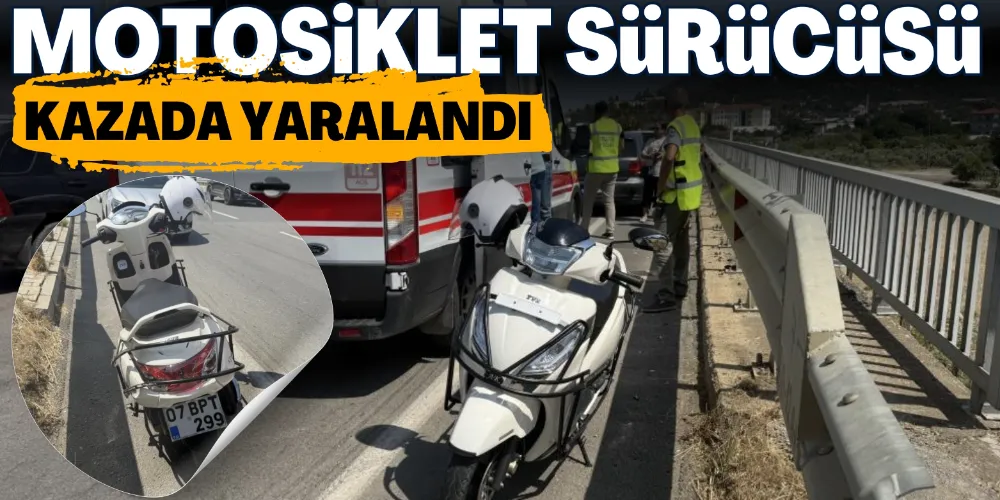 OTOMOBİLLE MOTOSİKLET ÇARPIŞTI: 1 YARALI