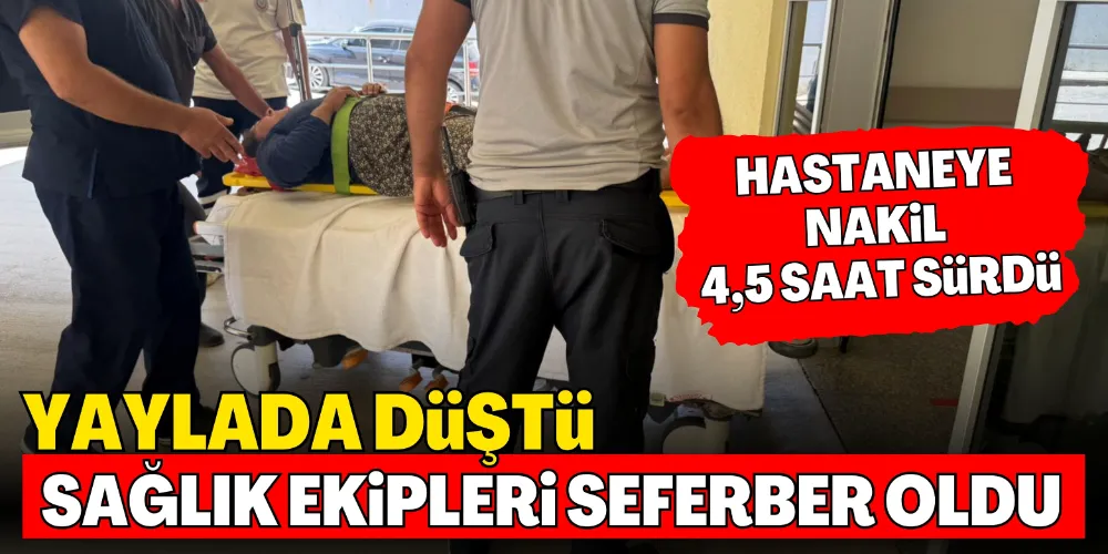 SAĞLIK EKİPLERİ EVİNİN ÖNÜNDE DÜŞEN KADIN İÇİN SEFERBER OLDU