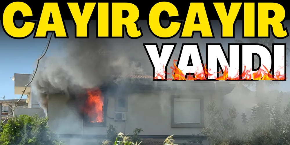 İKİ KATLI MÜSTAKİL EVDE YANGIN ÇIKTI